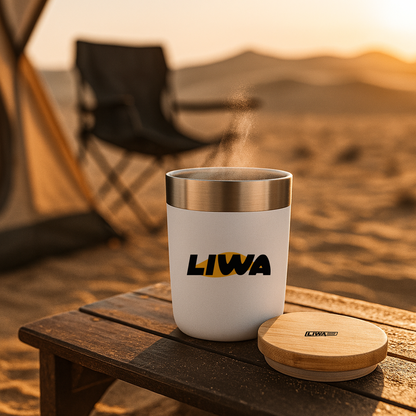 🌿 2. Liwa Signature Thermal Mug – Minimal Edition