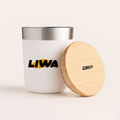 🌿 2. Liwa Signature Thermal Mug – Minimal Edition