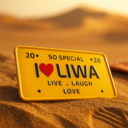 Liwa Car Plate (I Love Liwa)