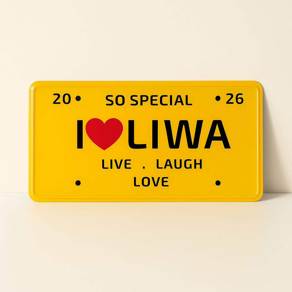 Liwa Car Plate (I Love Liwa)