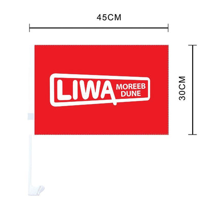 Liwa Red Car Flags – Set of 4